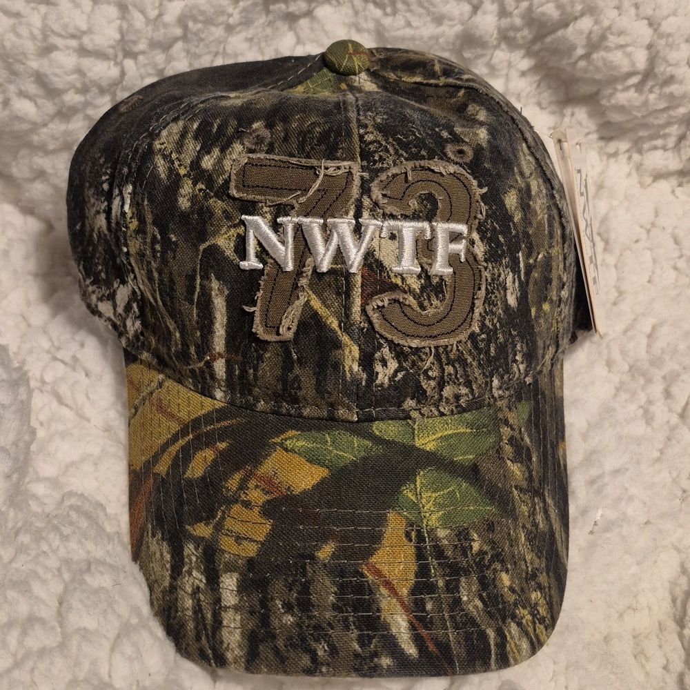 NWTF Turkey 73 Mossy Oak Camo Velcroback Hat - New